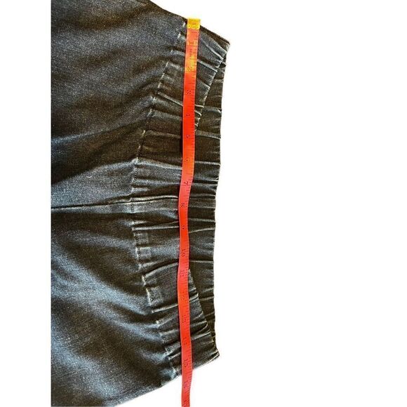 Soft surroundings pull on straight leg elastic waist denim jeans medium 24848 - Picture 3 of 6